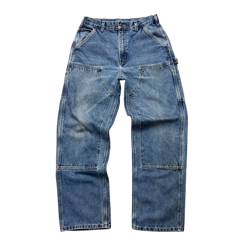 Carhartt Double Knee Denim Jeans Dungaree Fit Workwear B73 DST
